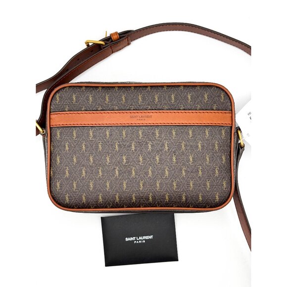Saint Laurent Handbags - Saint Laurent YSL Monogram Canvas Crossbody Camera Bag
